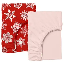 Набор простыни на резинке 180х200 SNOW RED ROSE COSAS (4822052380383)