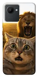 Чохол Demsky Shocked cat and lion для Realme C30