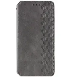 Шкіряний чохол-книжка GETMAN Cubic (PU) для Xiaomi Redmi 15C (EU) Сірий