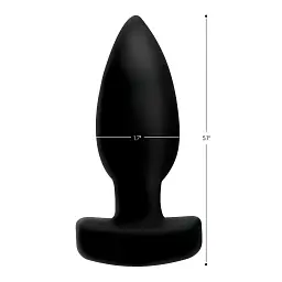 Анальна вібропробка з пультом дистанційного керування Ass Thumpers Smooth Vibrating Anal Plug, 13х4.3 см, чорний - мініатюра 4