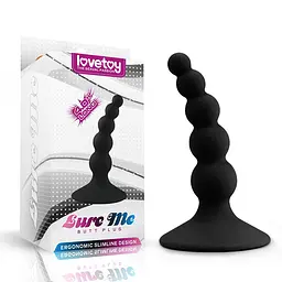 Анальна пробка Lure Me Beaded Butt Plug чорна
