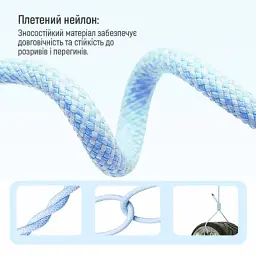 Дата кабель USB-C to Lightning 1.0m 27W blue ColorWay (CW-CBPDCL061-BL) - мініатюра 10