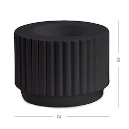 Свічник круглий МВМ My Home SK-37 74х55 мм (SK-37 BLACK) - мініатюра 2