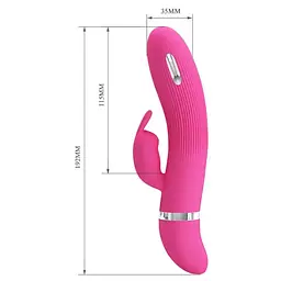 Вібратор-кролик Pretty Love Ingram Vibrator з електростимуляцією, 19.2х3.5 см рожевий - мініатюра 3