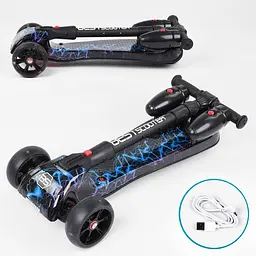 Самокат дитячий Best Scooter 60х82х64 см Чорно-синій 000231566 - мініатюра 2