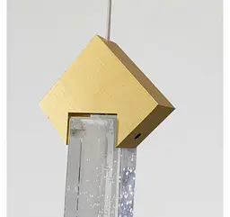 Поодинокий золотий LED підвіс зі склом та бульбашками Artlight B2317/1 для кухні та бару - мініатюра 5