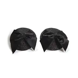 Пестіс Bijoux Indiscrets Burlesque pasties GLITTER and BOW, One size - мініатюра 2