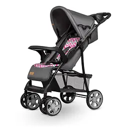 Прогулянкова коляска Lionelo Emma Plus Pink Scandi, темно-сіра (LO-EMMA PLUS PINK SCANDI) - мініатюра 8