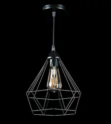 Стельова люстра E27 Splendid Ray L302/1, регульована, 1 лампа, Чорний метал, висота 35-110 см, сучасний стиль