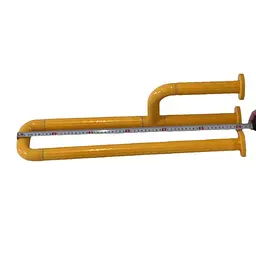 Поручень посилений SanStore з поворотною ніжкою жовтий HS-002A