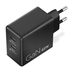 Блок питания для ноутбука Lenovo Dual USB-C 65W GaN Charger (40AW065BEU) - миниатюра 5