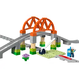 Конструктор LEGO DUPLO Додатковий набір. Залізничний міст і колії 42 деталі (10426) - мініатюра 3