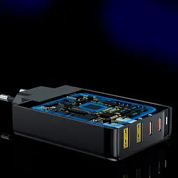Мережевий зарядний пристрій Choetech PD140W GaN 4-Port Wall Charger Black (PD6005-EU-BK) [100839] - мініатюра 4