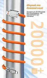 Кабель XON SmartCable Type-A - Type-C PD 3A 1м UniLink (SC80AC3A1O 3336) Помаранчевий - мініатюра 6
