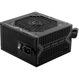 Блок живлення MSI 750 Вт MAG A750BN PCIE5, Black, 80+ Bronze, Active PFC, 12 см, 2xMolex / 5xSATA / 1x16-pin / 2x6+2-pin / 2x4+4-pin / 1x20+4-pin, захист OCP/OVP/OPP/OTP/SCP/UVP