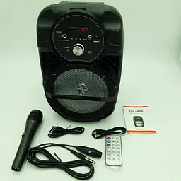 Акустична система акумуляторна бездротова Bluetooth колонка 6.5" радіо та мікрофон USB FM 15 Вт Lige A66 - мініатюра 2