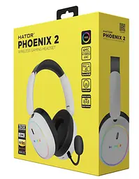 Ігрова гарнітура HATOR Phoenix 2 Hi-Res Wireless White (ESH41) - мініатюра 10