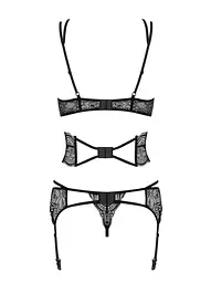 Еротичний комплект білизни Obsessive Frivolla L/XL чорний - мініатюра 2