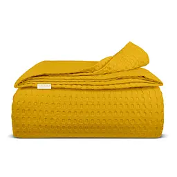Плед-покривало Cosas Waffle Weave Curcuma 160х230 см (Blanket_23Curcuma_WaffleWeave_160x230)