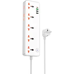 Мережевий подовжувач Hoco AC14A Rico 5-Position Socket (PD30W/1C3A) White