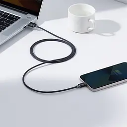 USB кабель Baseus Crystal Shine Series Fast Charging Data Cable USB to iP 2.4A 2m чорний CAJY000101 - мініатюра 7