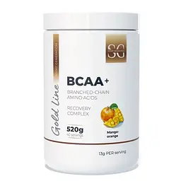 Лейцин, ізолейцин, валін Sport Generation Gold Premium BCAA+, 520 грам для підвищення енергії та витривалості - Апельсин-манго