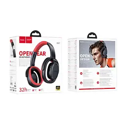 Навушники Hoco Bluetooth W67 Rhyme open BT headphones чорні - мініатюра 2