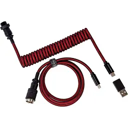 Кабель Keychron Type-A/Type-C Premium Coiled Aviator Cable-Straight Red (CAB2_KEYCHRON) - мініатюра 3