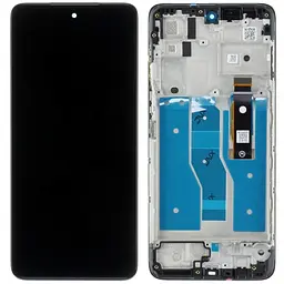 Дисплей Motorola XT2221 Moto G52/XT2225 Moto G82/Moto G71S чорний, Amoled, оригінал PRC, з рамкою