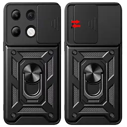 Чохол Ummi Camshield Serge Ring для Xiaomi Redmi Note 13 Pro 4G / 14s / Poco M6 Pro 4G Чорний / Black - мініатюра 4