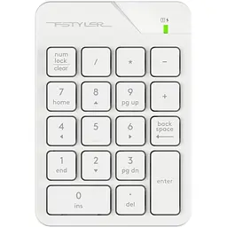Клавіатура A4Tech Fstyler FGK21C Wireless White (Numpad) (FGK21C (White))