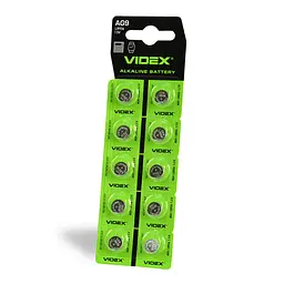 Батарейка годинникова Videx AG 9/LR936 BLISTER CARD 10 шт VIDEX (23425-000)