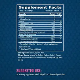 Омега-3 висококонцентрована Haya Labs Ultra Omega 3, 180 гель капсул - мініатюра 3