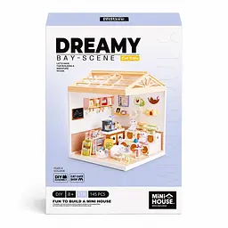 Конструктор-румбокс Mini House серії Інтер'єр - Котокафе з підсвічуванням (8007)
