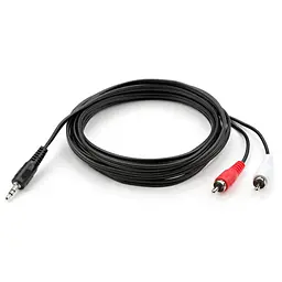 Кабель мультимедійний Jack 3.5mm M to 2xRCA 3 m Vinga (VCPDCJ35MRCA23BK) - мініатюра 2