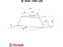 Витяжка Perfelli BI 5684 WH 1000 LED - мініатюра 9