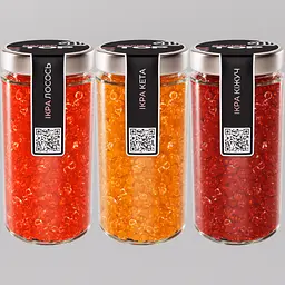 Ікра "Кета+Лосось+Кіжуч" CapsFood імітована в Банці 500+500+500 г