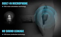 Кісткові навушники для плавання ESON M6 з 32 ГБ вбудованої пам'яті, Bluetooth 5.3, MP3-плеєром, шумоподавленням та IP68 - мініатюра 11