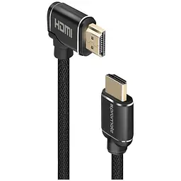 Кабель мультимедійний HDMI M to HDMI M 3.0m V2.0 90° corner Promate (prolink4k1-300.black)