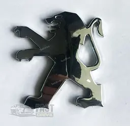 Емблема для Peugeot 95 x 92 мм / пластикова велика / Xром / скотч