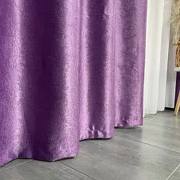 Штори софт-велюр блекаут фіолетового кольору 2шт. 150х270 на тасьмі ALBO pbe0052490 - мініатюра 8