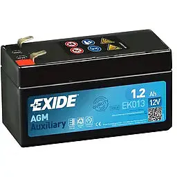 Акумулятор Exide Auxiliary AGM EK013 Start-Stop 1,2Ah (+/-) 18EN 97x43x58 мм