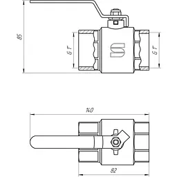 Кран кульовий прямий Selba 1″ ВВ КР SL1506 - мініатюра 3