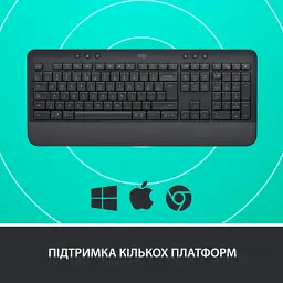Клавіатура Logitech Signature K650 USB/Bluetooth UA Graphite (920-010945) - мініатюра 6