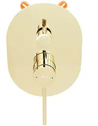 Душова система прихованого монтажу Rea Oval + Box gold REA-P8466, Золотий - мініатюра 3