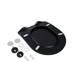 Сидіння для унітаза Qtap (Robin, Scorpio) з мікроліфтом Slim QT99U184UF450MB, Чорний матовий - мініатюра 5