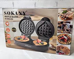 Вафельниця подвійна Sokany SK-BBQ-850 для товстих бельгійських вафель сердець 1100 Вт - мініатюра 7