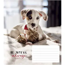 Зошит учнівський Школярик Be joyful always у клітинку 18 аркушів 25 шт. (018-3263K) - мініатюра 4