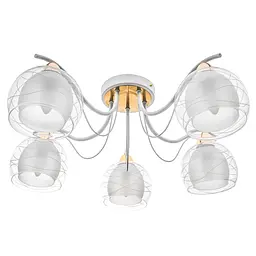 Люстра стельова Brille в спальню E27 60W WH (LK-629C/5)