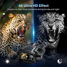 Бінокль нічного бачення 4K 3-дюймовий HD з 8-кратним цифровим зумом - мініатюра 4